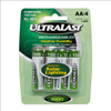 Ultra Last Nickel Metal Hydride AA Solar Powered Lighting Rechargeable Battery - 4 Pack  - 0