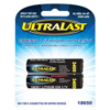 Ultra Last 3.7V 18650 Lithium Ion Rechargeable Battery - 2 Pack - 0