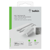 Belkin USB-C Wall Charger Base with a 4ft USB-C to Lightning Cable Cord - White - 0