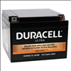 Duracell Ultra 12V 26AH Deep Cycle AGM SLA Battery with M6 Nut and Bolt T - 0