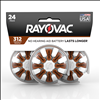 Rayovac 1.4V Type 312 (Brown) Zinc Air Battery - 24 Pack - 0