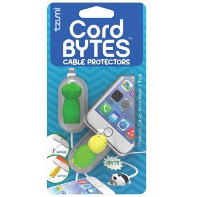 Tzumi Cord Bytes Frog and Turtle