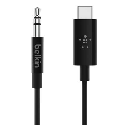 Belkin Rockstar 3.5mm Audio cable with USB-C Connector - Black 