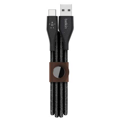 Belkin DuraTek™ Plus 4 ft USB-C™ to USB-A Cable with Strap - Black 