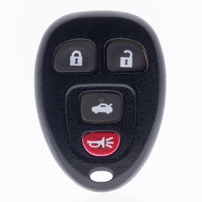 Four Button Replacement Key Fob Shell for GMC and Chevrolet Vehicles