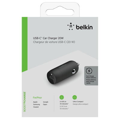 Belkin BOOST UP CHARGE™ USB-C Car Charger Base - Black