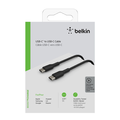 Belkin BOOST UP CHARGE™ 3.3ft USB-C to USB-C Cable - Black 