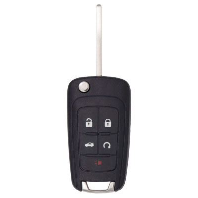 Five Button Key Fob Replacement Flip Key Remote for Chevrolet Vehicles