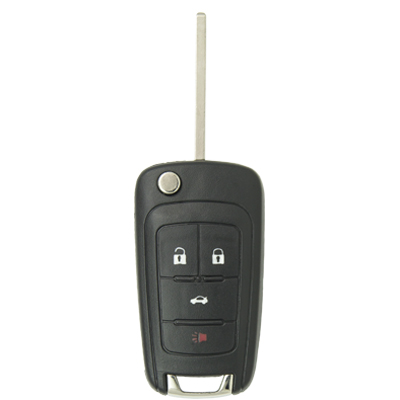 Four Button Key Fob Replacement Flip Key Remote for Chevrolet Vehicles