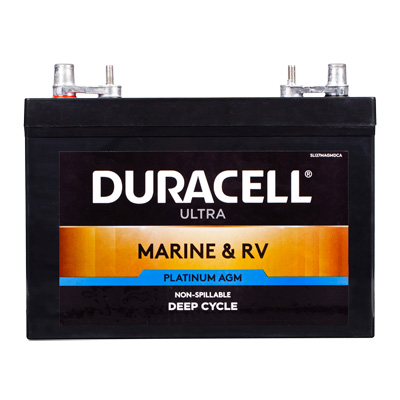 Duracell Ultra BCI Group 27M 12V 92AH 580CCA AGM Deep Cycle Marine & RV Battery