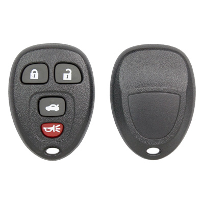 Four Button Replacement Key Fob Shell for GMC, Chevrolet and Cadillac Vehicles