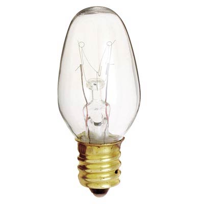 Satco E12 C7 4W Clear Incandescent Miniature Bulb - 4 Pack