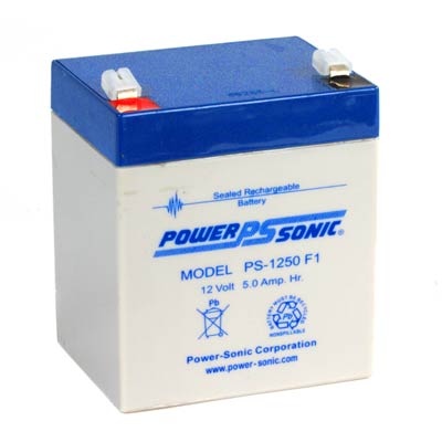 Power Sonic 12V 5AH AGM SLA Battery with F1 Terminals