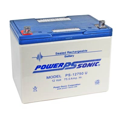 Power Sonic 12V 75AH AGM SLA Battery with P Terminals