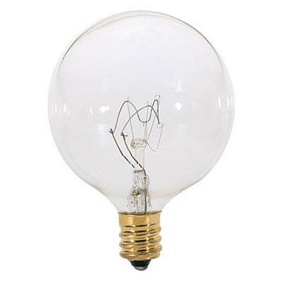 Bulbrite 25W E12 G16.5 Incandescent Bulb - 2 Pack