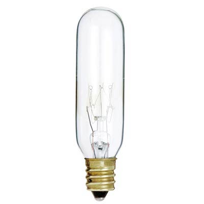 Satco 15W E12 T6 Clear Incandescent Bulb