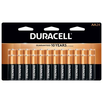 Duracell Coppertop 1.5V AA, LR6 Alkaline Battery - 24 Pack