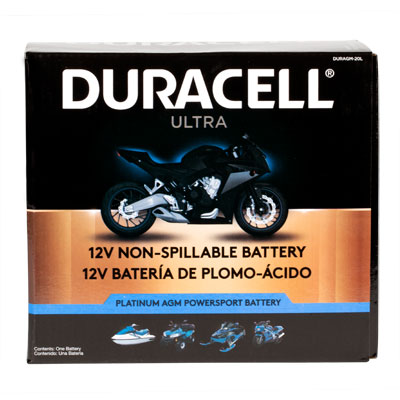 Duracell Ultra 20HL-BS 12V 310CCA AGM Powersport Battery