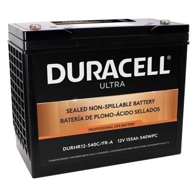 Duracell Ultra 12V 155AH AGM High Rate SLA Battery with M6, C Terminals