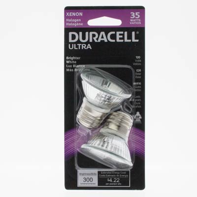 Duracell Ultra 35W MR16 Soft White Halogen Bulb - 2 Pack