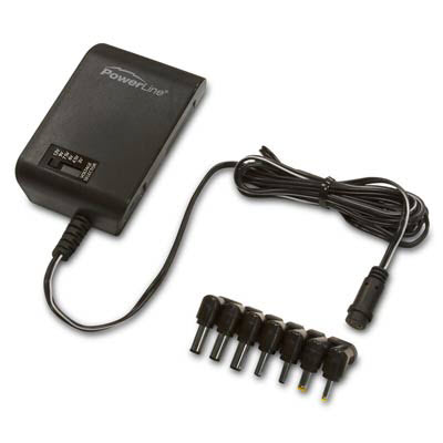 Powerline 600ma Multi-Use AC/DC Adapter with 7 Adapter Tips