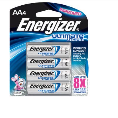 Energizer Ultimate Lithium 1.5V AA, LR6 Battery - 4 Pack