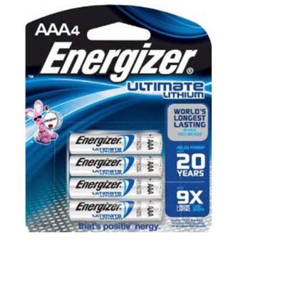 Energizer Ultimate Lithium 1.5V AAA, LR03 Battery - 4 Pack