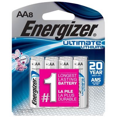 Energizer Ultimate Lithium 1.5V AA, LR6 Battery - 8 Pack