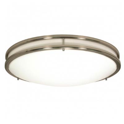 Satco 25W 13 Inch Glamour Flush Mount Fixture Nickel 62-1036