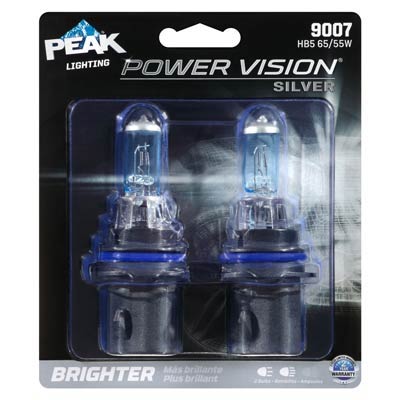 Peak 9007 65W/55W Power Vision Silver Automotive Bulb - 2 Pack